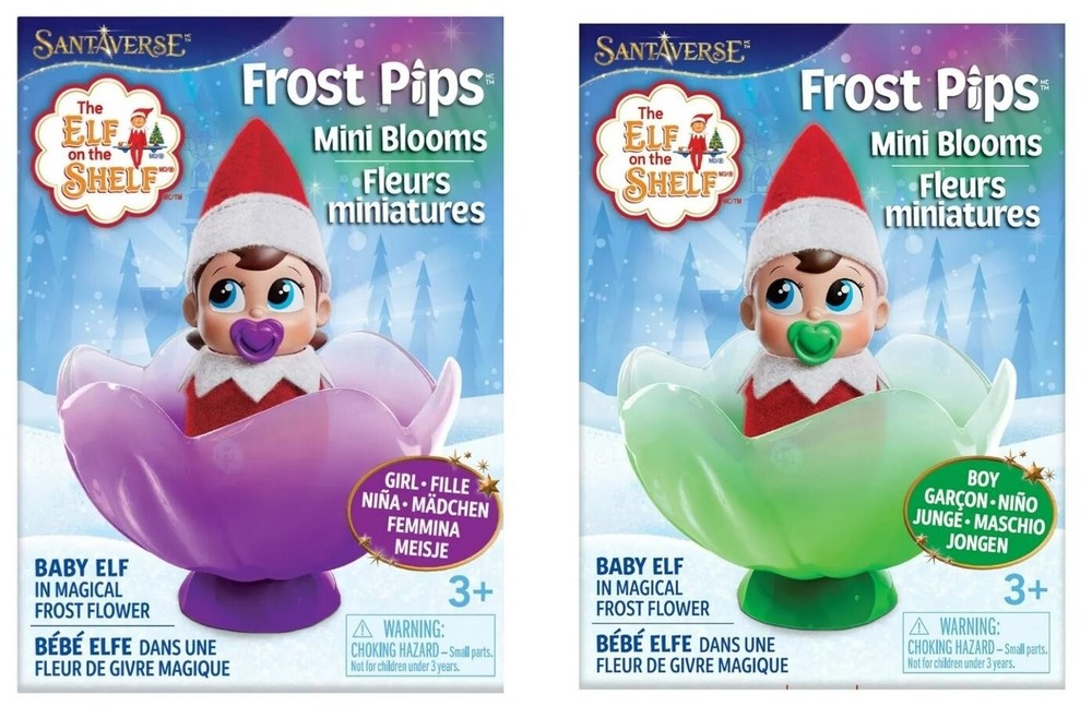The Elf on the Shelf Frost Pips Mini Blooms Baby Girl & Boy Elf With Blue Eyes