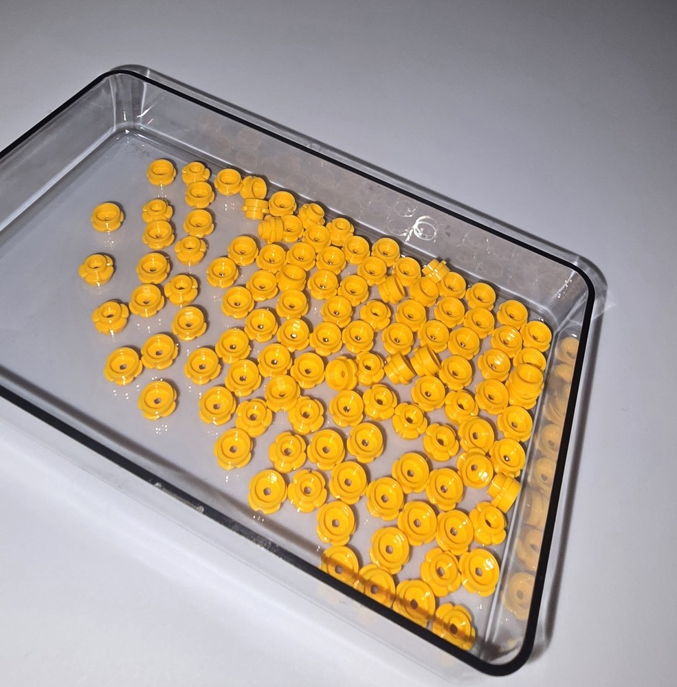 LEGO 100-Piece Bright Light 1x1 5-Petal Flower Building Bricks