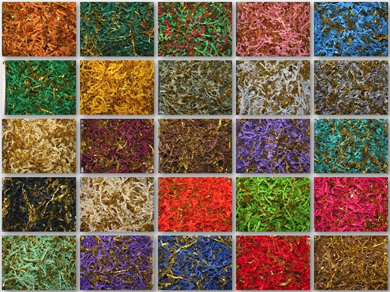 Metallic Gold Trim Paper Crinkle Shred for Gift Box Filler 2 OZ Bag
