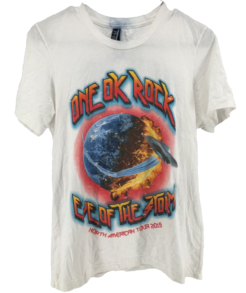 One OK Rock Eye of the Storm 2019 Tour T-Shirt Men's Size Small White