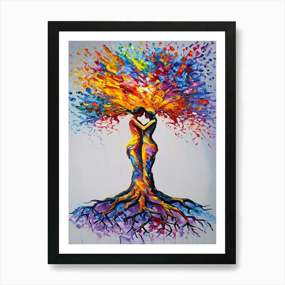 Love Tree Art Print Framed Wall Art Poster Canvas Print Picture