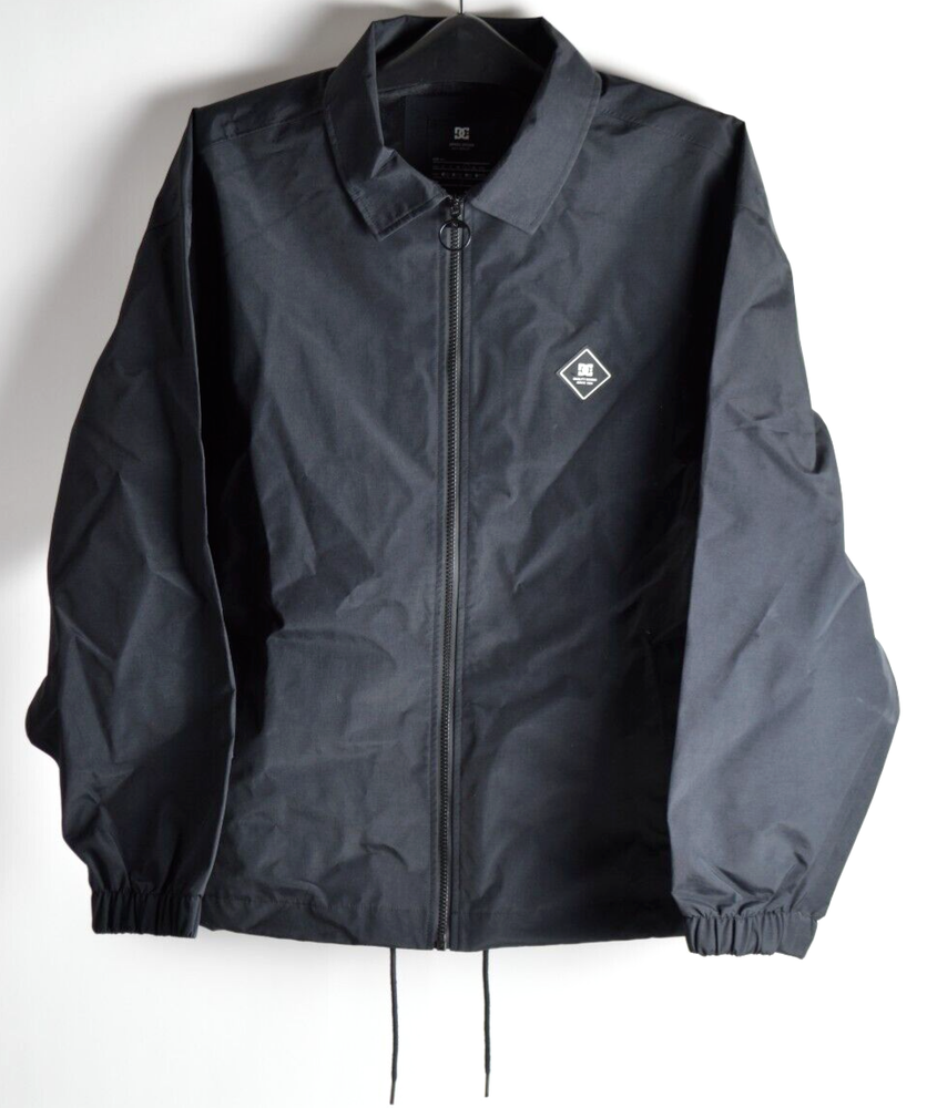 NWOT Mens DC Premier Coach Jacket Black Collar L $140