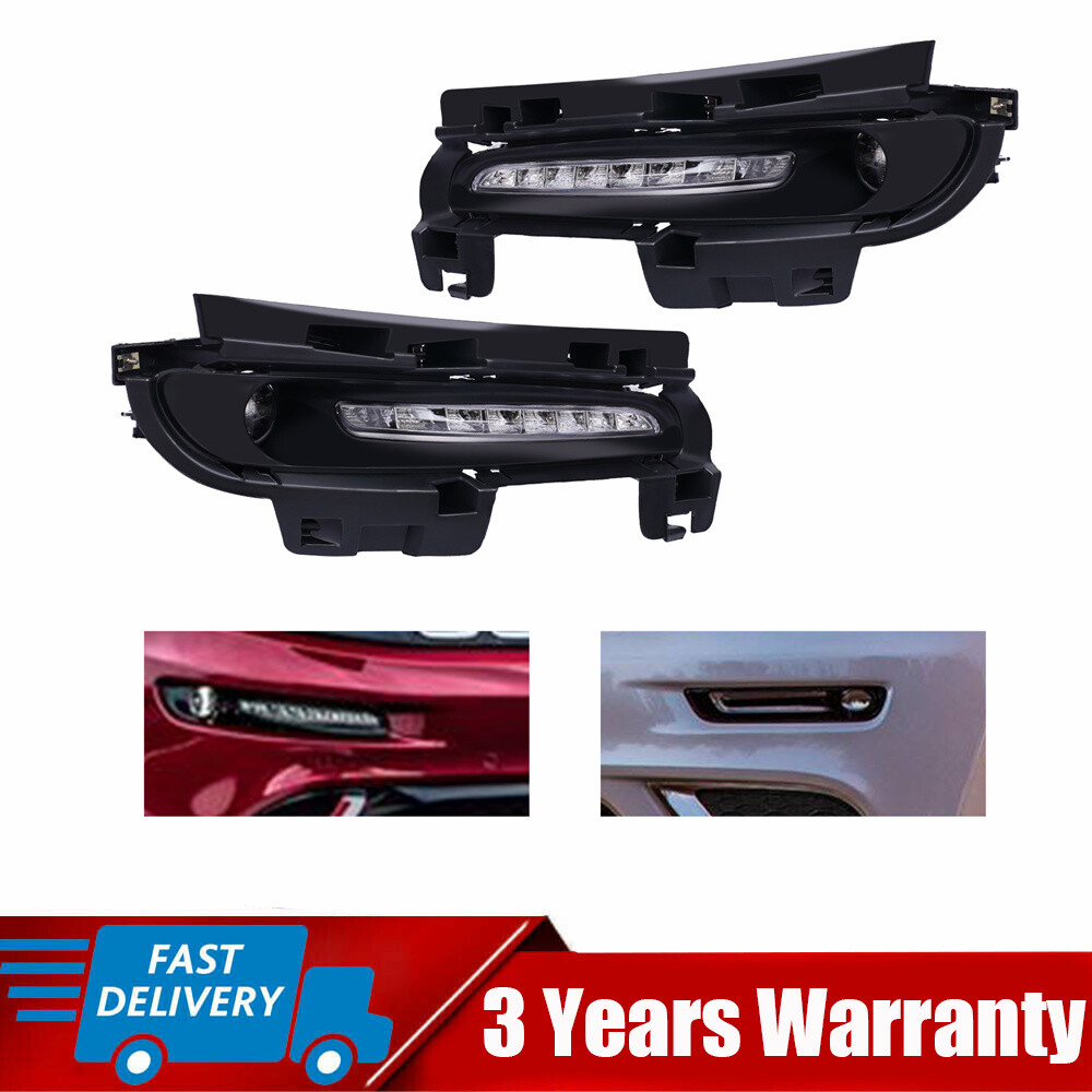 1Pair Fits 2012-2016 Jeep Grand Cherokee SRT8 LED DRL Daytime Running Fog Lights