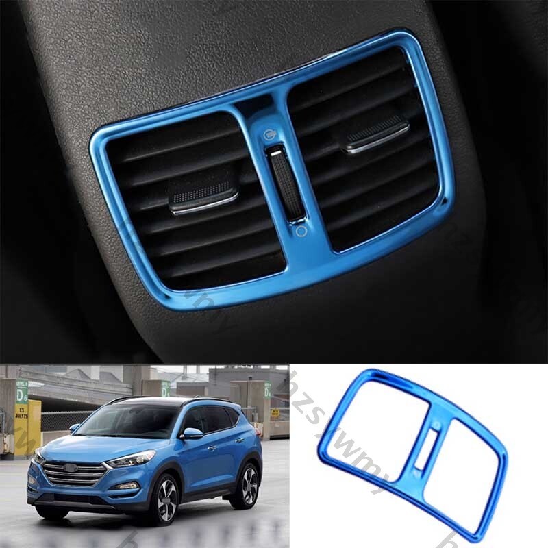 Blue Titanium Rear Air Outlet Vent Frame Trim 1PCS For Hyundai Tucson 16-2018