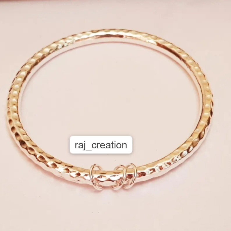 Thick Heavy Silver Bangle, 925 Sterling Silver Bangle, , Chunky Silver Bracelet,