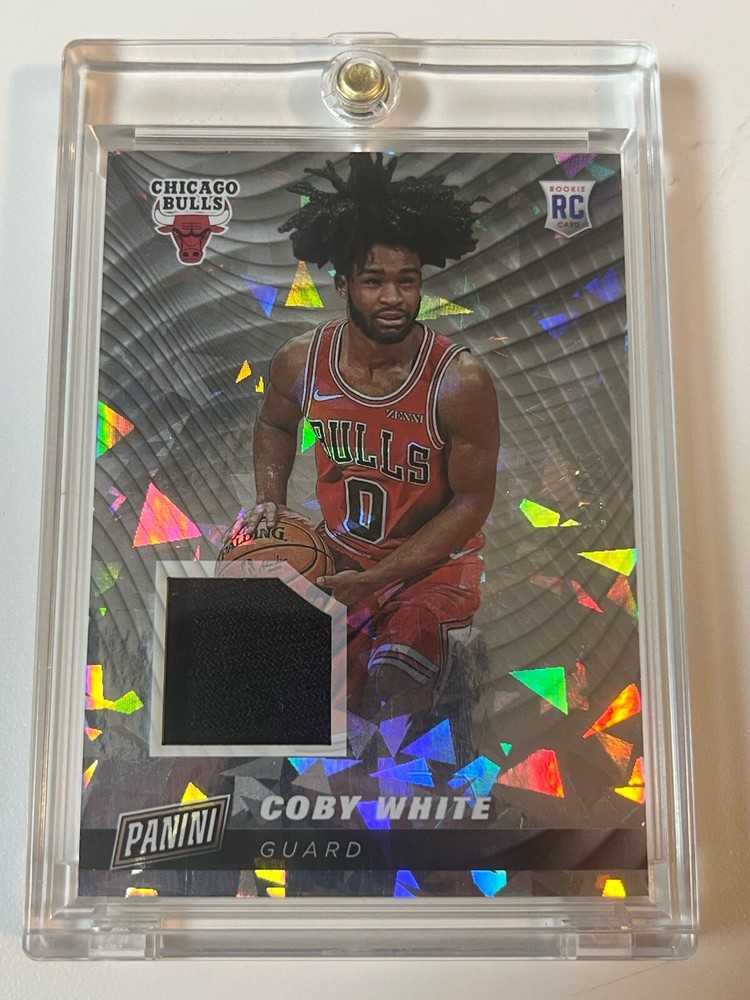 2019 Panini Cyber Monday Coby White Cracked Ice Rookie Materials #RC8 25/25 RC  -image