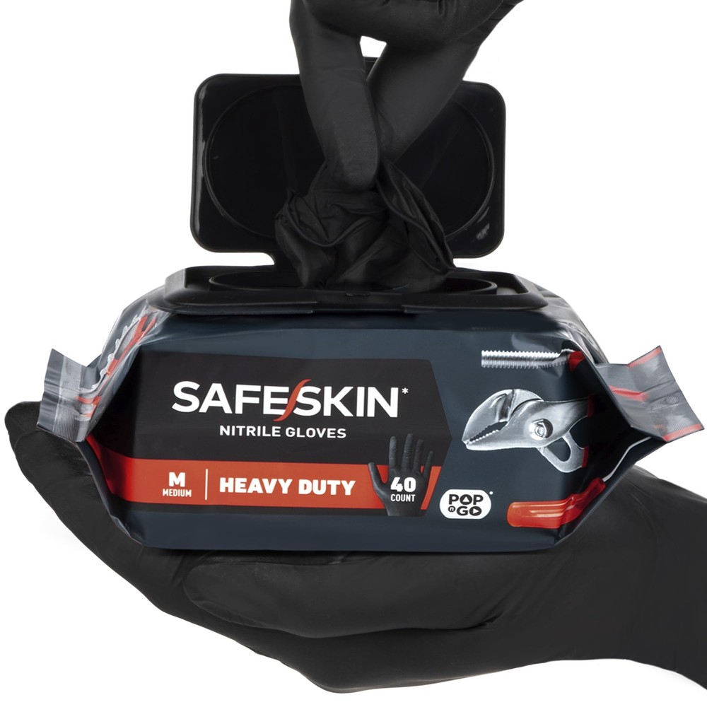 Nitrile Disposable Gloves Heavy Duty Powder-Free Latex Free POP-N-GO