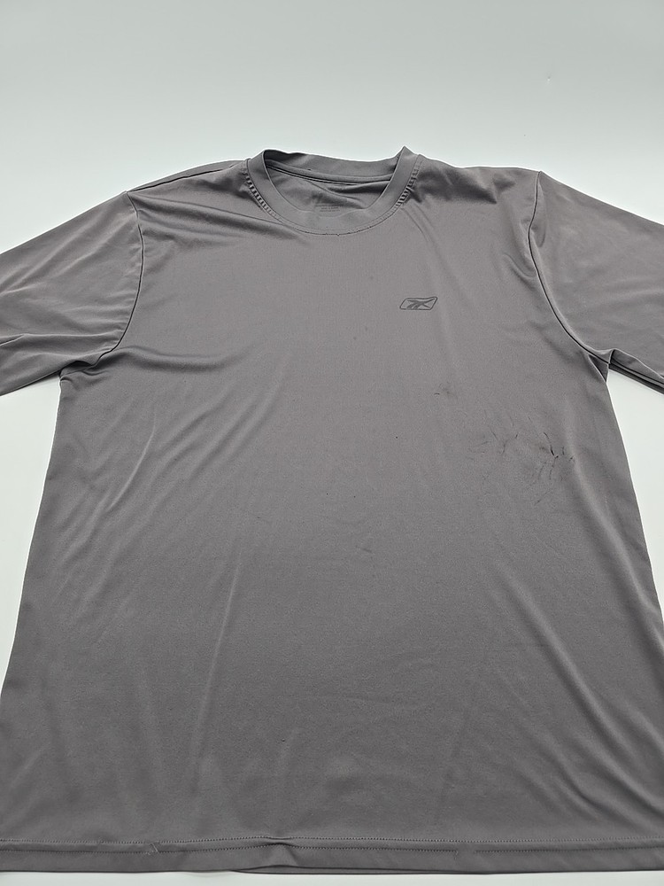 Reebok T-shirt Men XL Gray Logo Logo.#36630