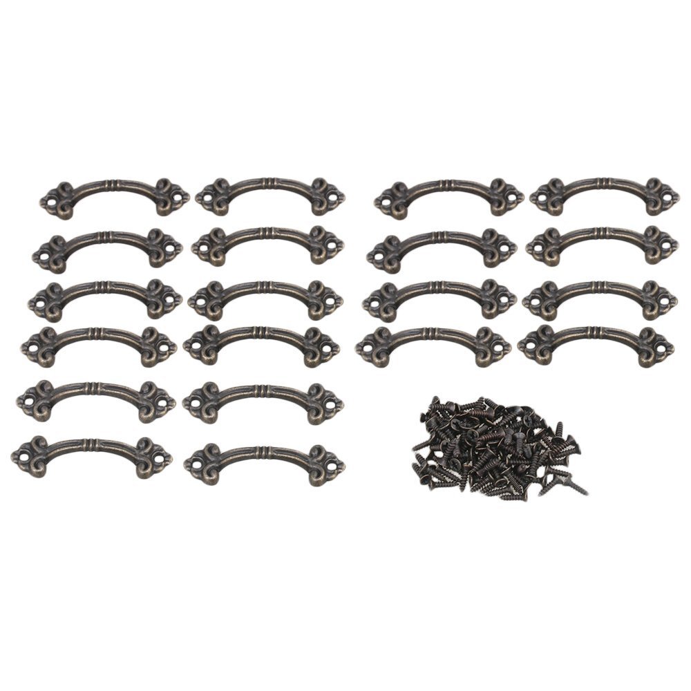 20x Retro Zinc Alloy Pull Handles for Cabinets Closet Doors Wine Coolers