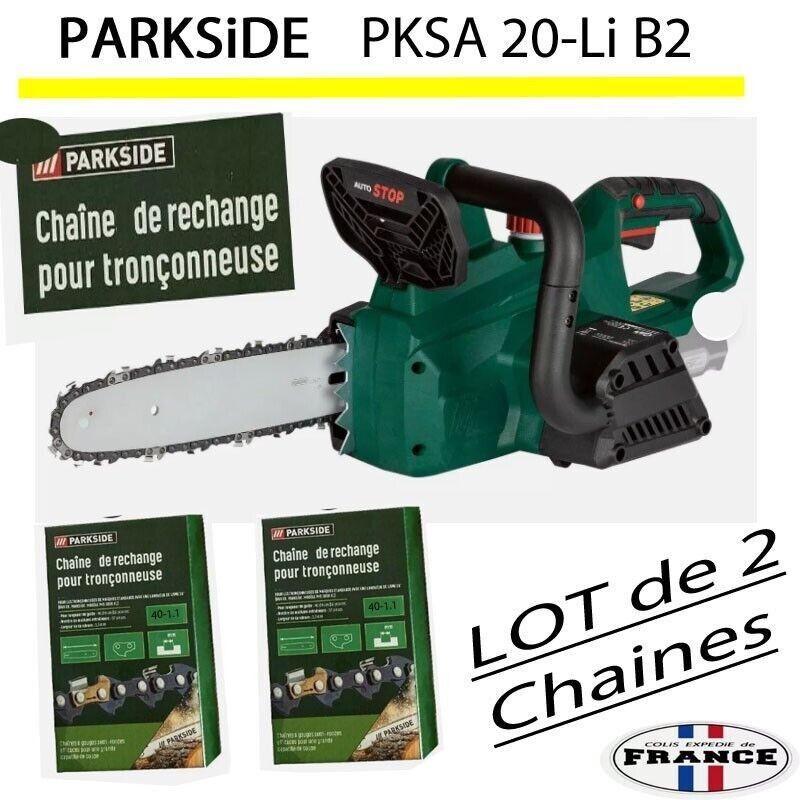 CHAIN lot 2 PARKSIDE chainsaw 40. 11 PKSA 20 Li B2 2nd Generation