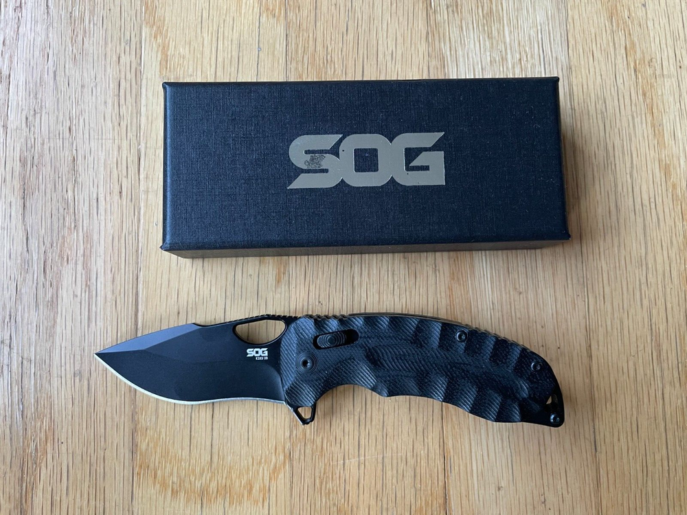 SOG Kiku XR W/ Black Micarta Scales & CTS-XHP Steel **NEW in Box**USA