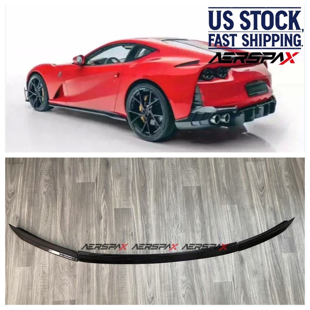 Carbon Fiber Rear Trunk Spoiler Wing Fit For Ferrari 812 GTS Superfast USA Stock
