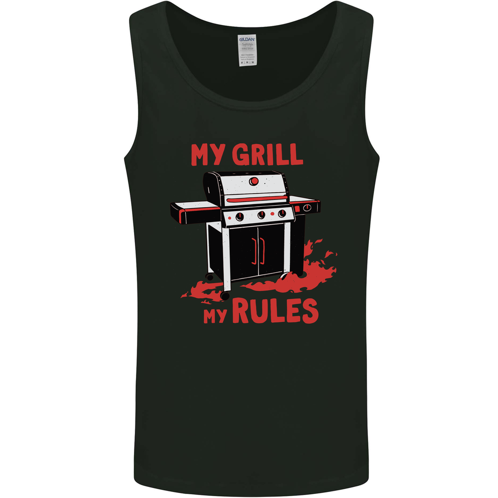 My Grill My Rules Funny BBQ Mens Vest Tank Top
