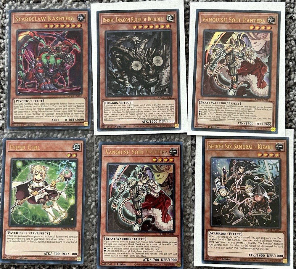 Ultra Rare Yugioh Lot of 6 Earth Monsters