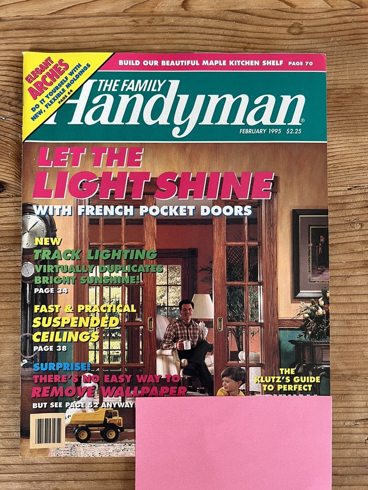 Magazine - FAMILY HANDYMAN - February 1995 - Maple Kitchen Shelf - Arches