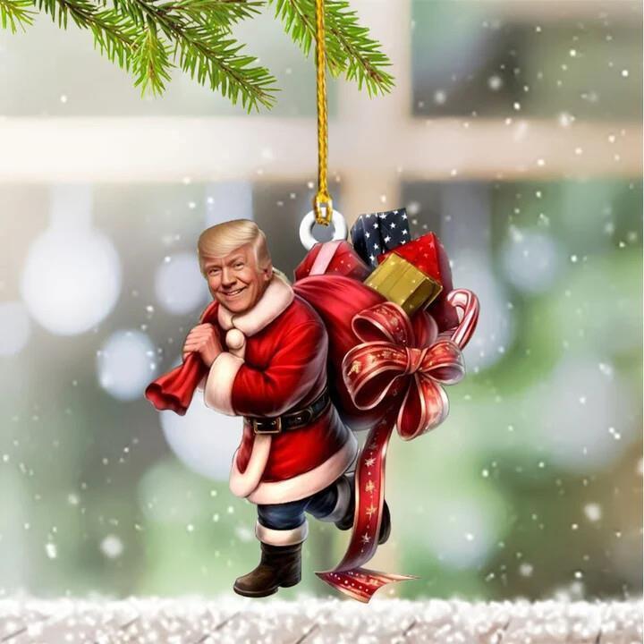 Donald Trump Santa Claus Christmas Ornament For Trump Lovers Xmas Decor