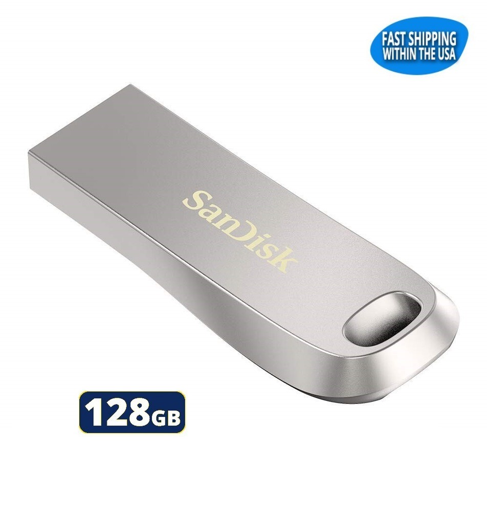 SanDisk 128gb 128 GB Cz74 Ultra Luxe USB 3.0 Flash Stick Drive 150mb/s