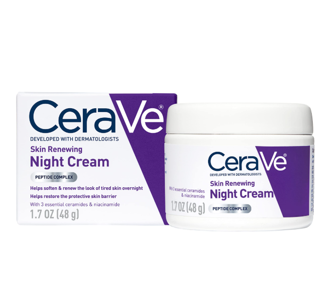 NEW CeraVe Skin Renewing Night Cream with Peptide Complex 1.7oz EXP 09-2025