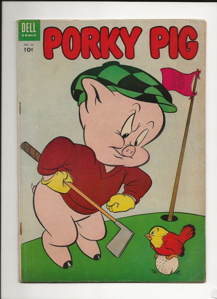 Porky Pig #34 1954 Dell Warner Bros Golden Age Cartoon GD