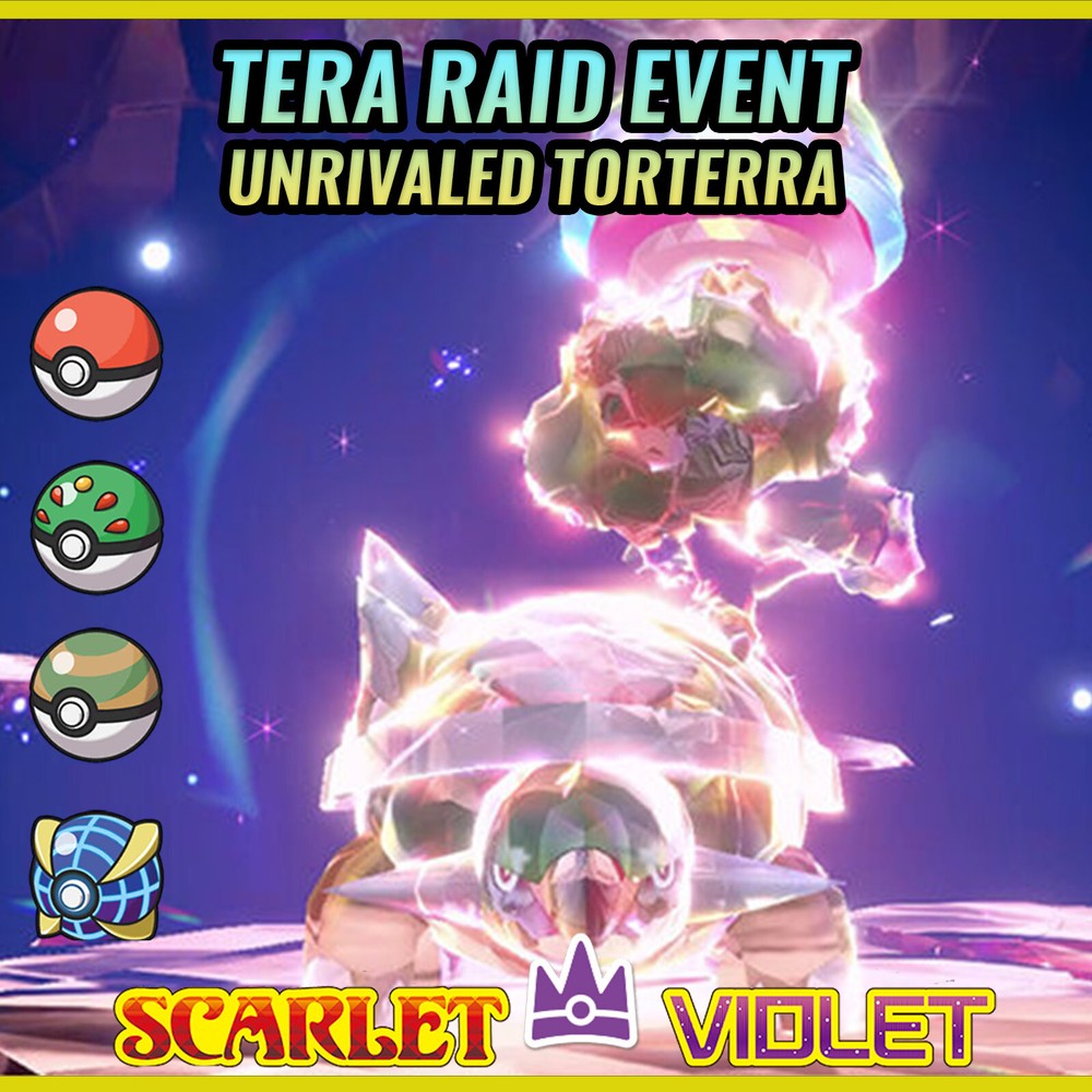 TORTERRA 6IV MIGHTIEST MARK TERA RAID EVENT in POKEMON SCARLET AND VIOLET
