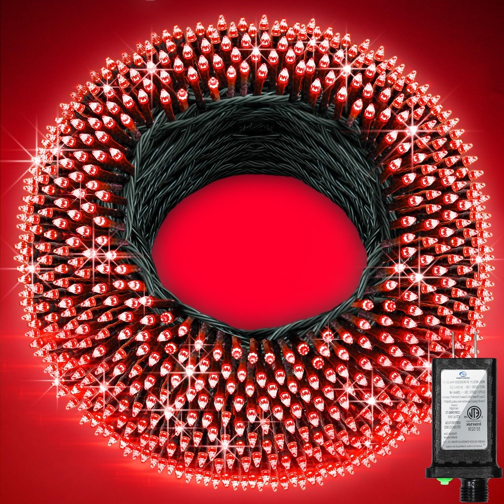 750 LED 256ft Outdoor Christmas Lights, Super Long String Lights 8 Modes Time...