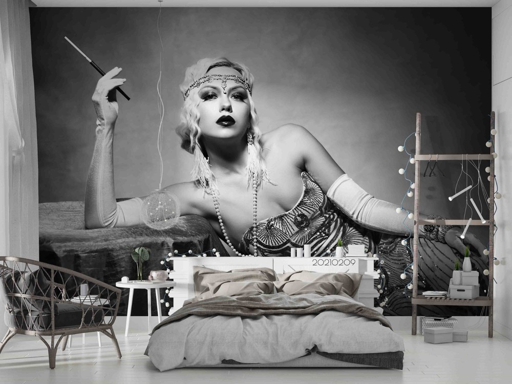 3D Women Portrait Wall Murals Wallpaper Murals Wall Sticker