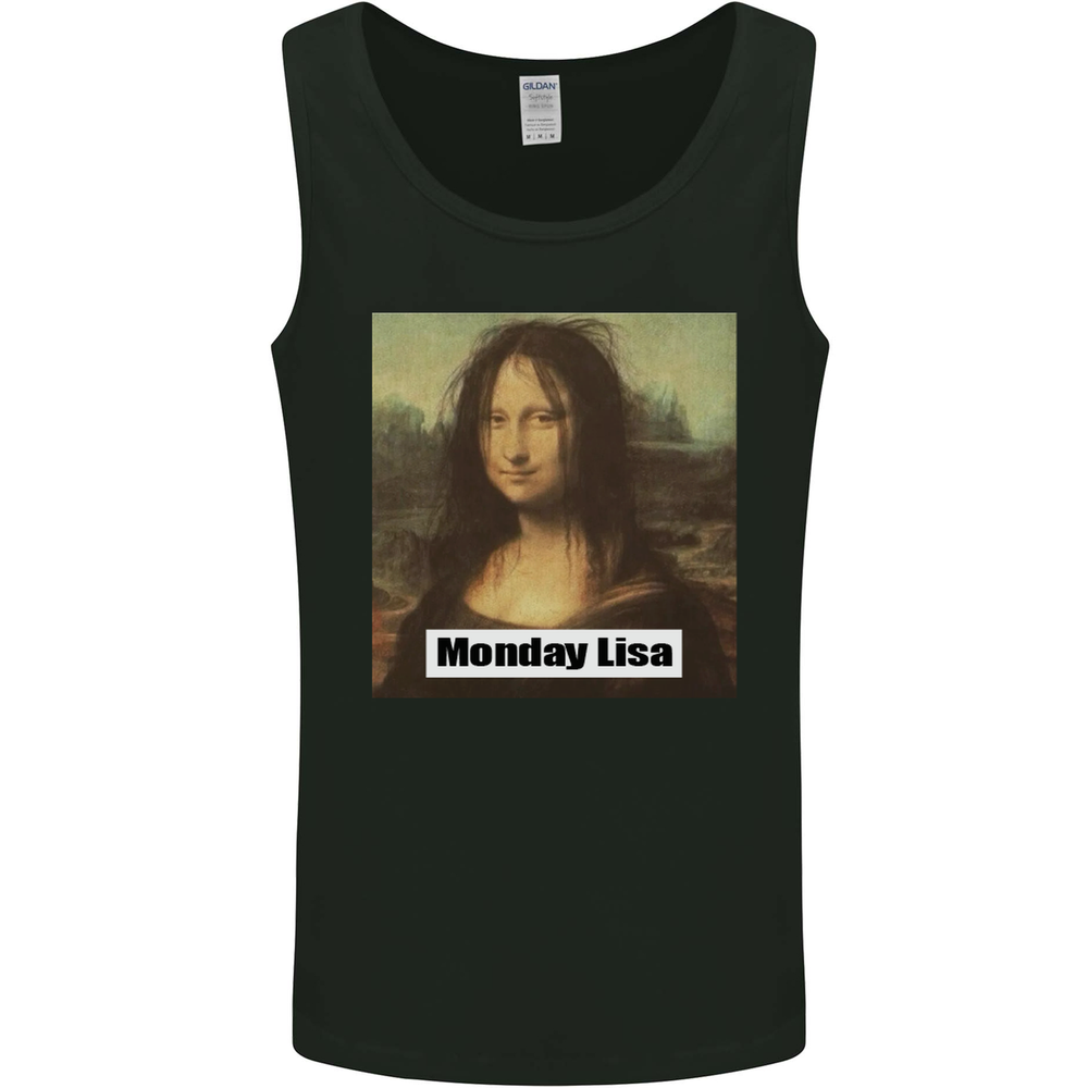 Mona Lisa Parody Monday Lisa Mens Vest Tank Top