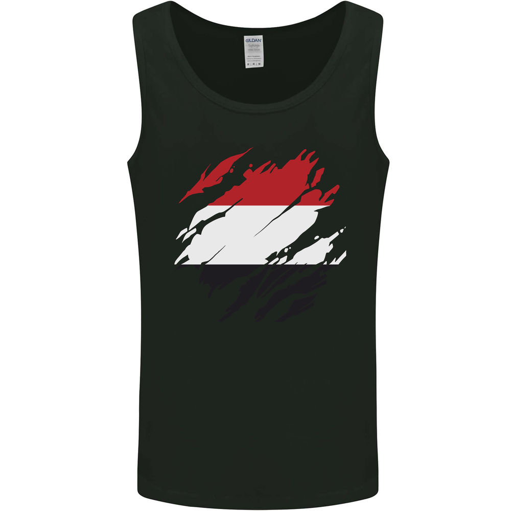 Torn Yemen Flag Yemeni Day Football Mens Vest Tank Top