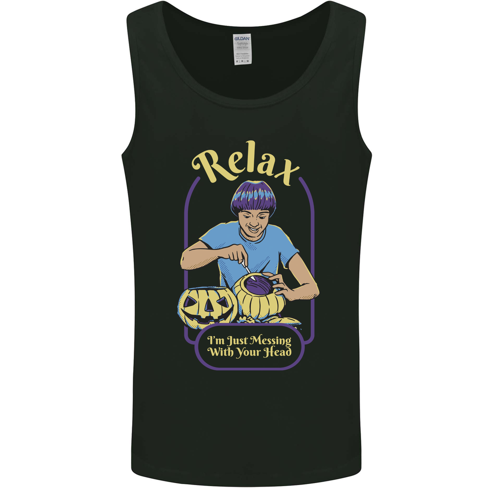 Halloween Messing With Your Head Satire Mens Vest Tank Top
