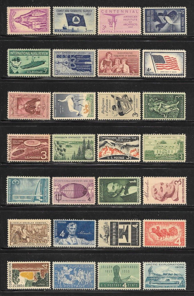 28 MNH US Stamps Collection Rare Unused Lot A383 Philately  