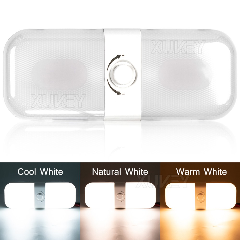 Dimmable 120 LED RV Ceiling Light Warm Cool Natural White 12V 24V Roof Interior