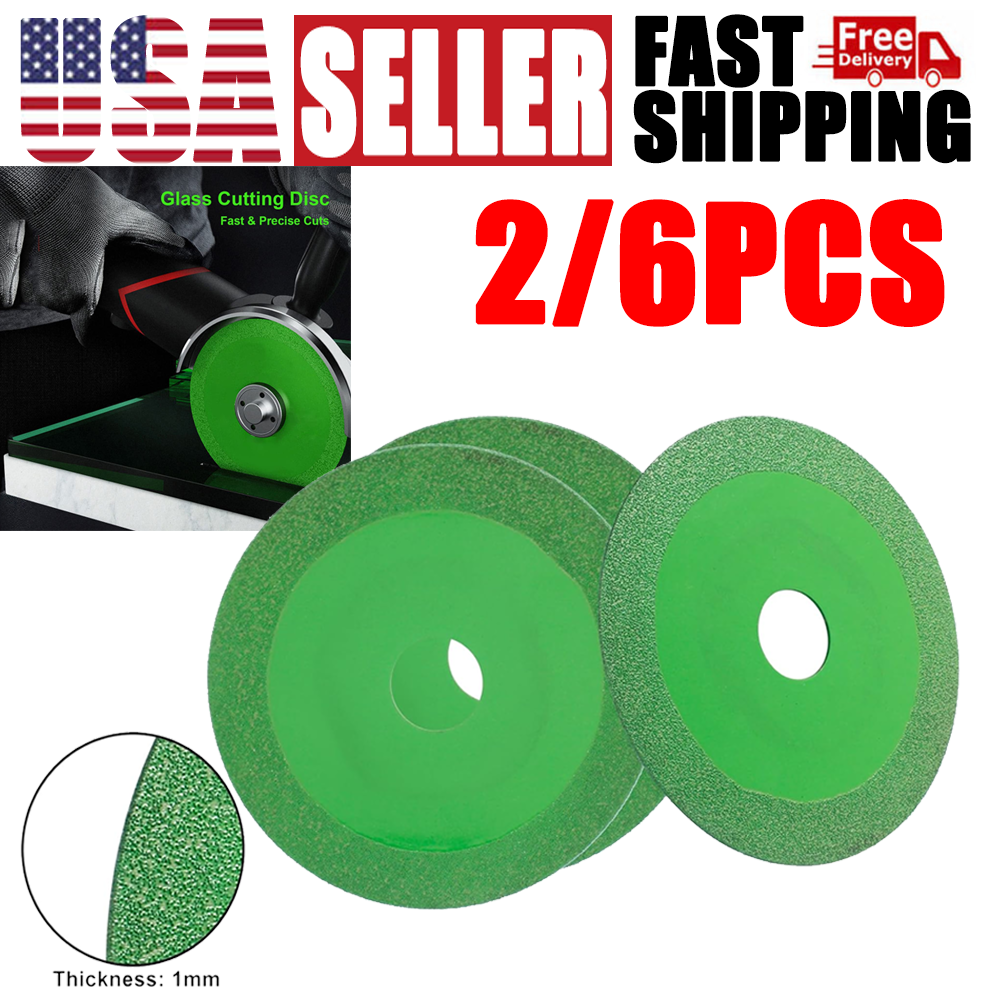 2/6Pcs 4inch Cutting Disc Ceramic Glass Thin Saw Blade Wheel For Angle Grinder