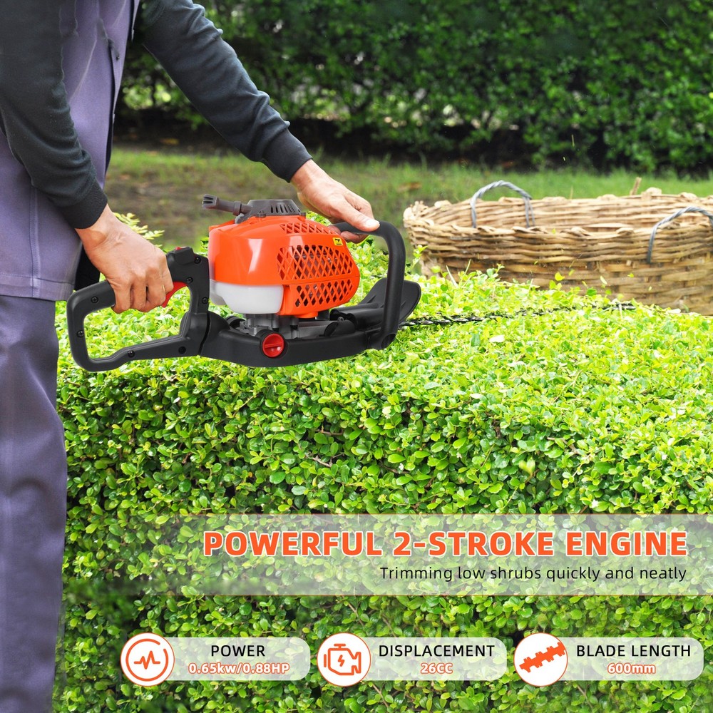 26CC Dual-Sided Gas Hedge Trimmer Cordless Landscaping Tool