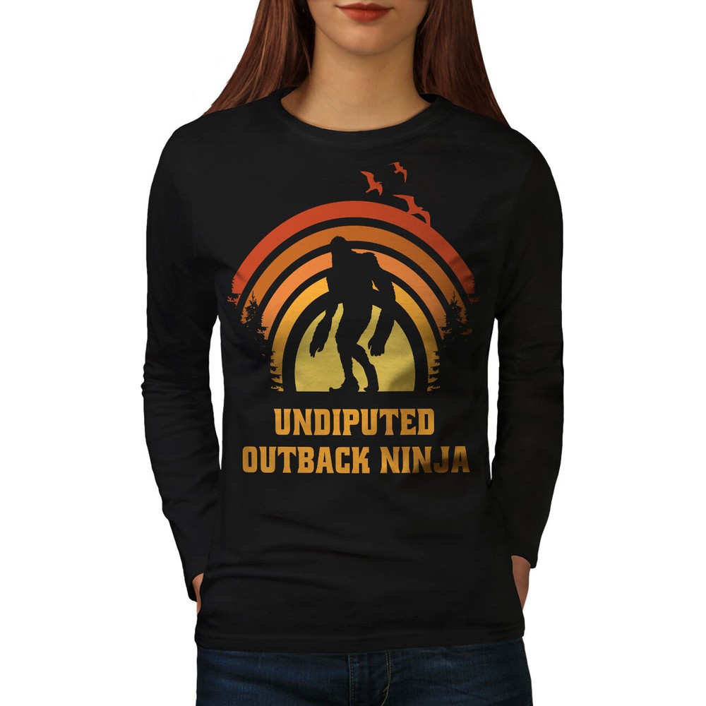 Wellcoda Undisputed Outback Ninja Wild Nature Womens Long Sleeve T-shirt
