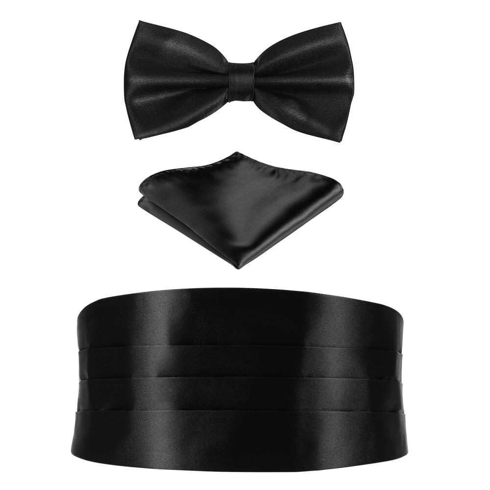 1 Set Cummerbund for Men Cumberbund Bow Tie and Belt Tuxedo Dress Girdle Men