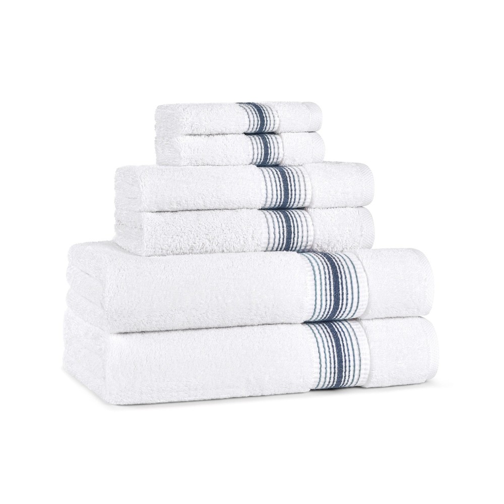 Aston & Arden Turkish Cotton Towel Set (6-Piece) - Striped