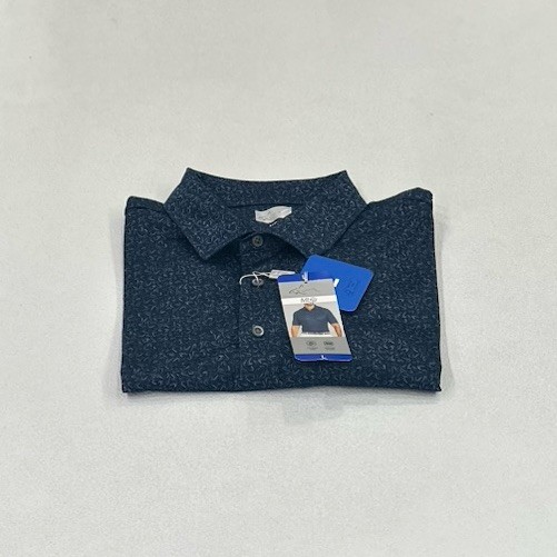 Greg Norman Men's ML75 Short Sleeve 3 Buttons Shirt, Navy, Size L