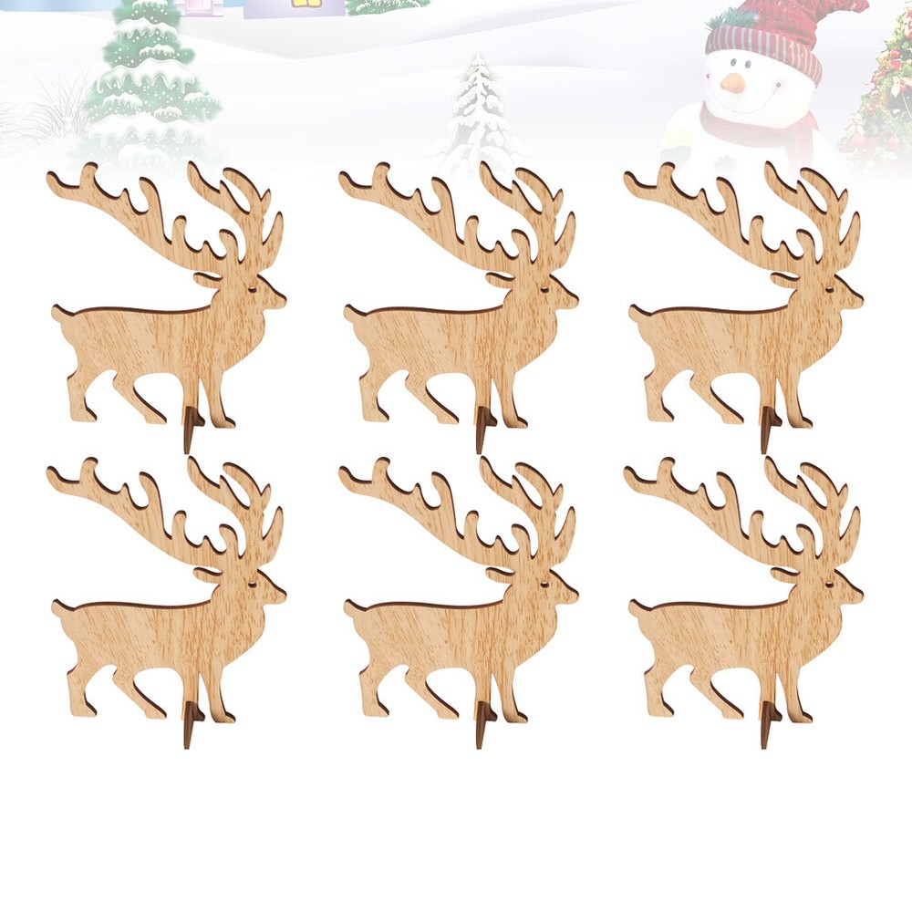 6 Pcs Mini Desktop Ornament Christmas Ornaments Reindeer Decoration Men's