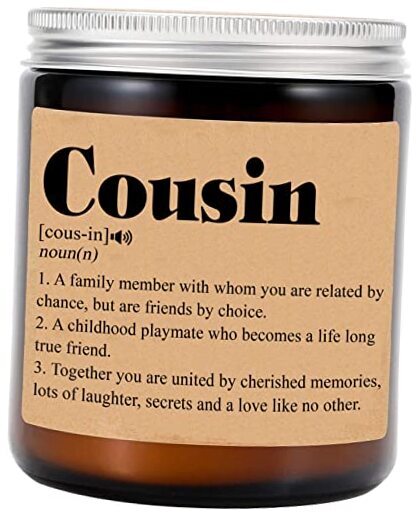 Cousin Appreciation Scented Candle - Thoughtful Gift for Cousin - Family Love Gift Idea
