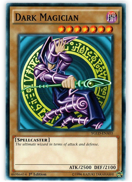 Dark Magician YGLD-ENA03 Common 1st Edition Heavily Played