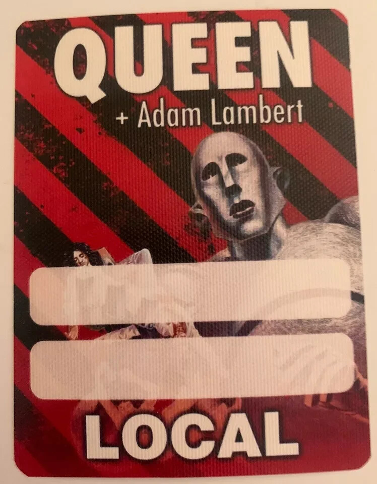 Queen + Adam Lambert 2013 Extravaganza Red Concert Tour Backstage Pass