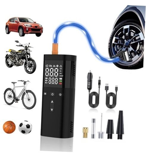 Tire Inflator Portable Air Compressor,150PSI Air Pump for Car Tires, 5X Faster