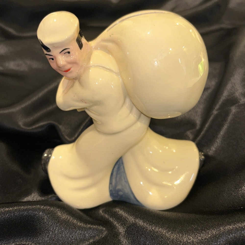 WWII Sailor SEAMEN'S BANK FOR SAVINGS figural ceramic still bank (c) SBS