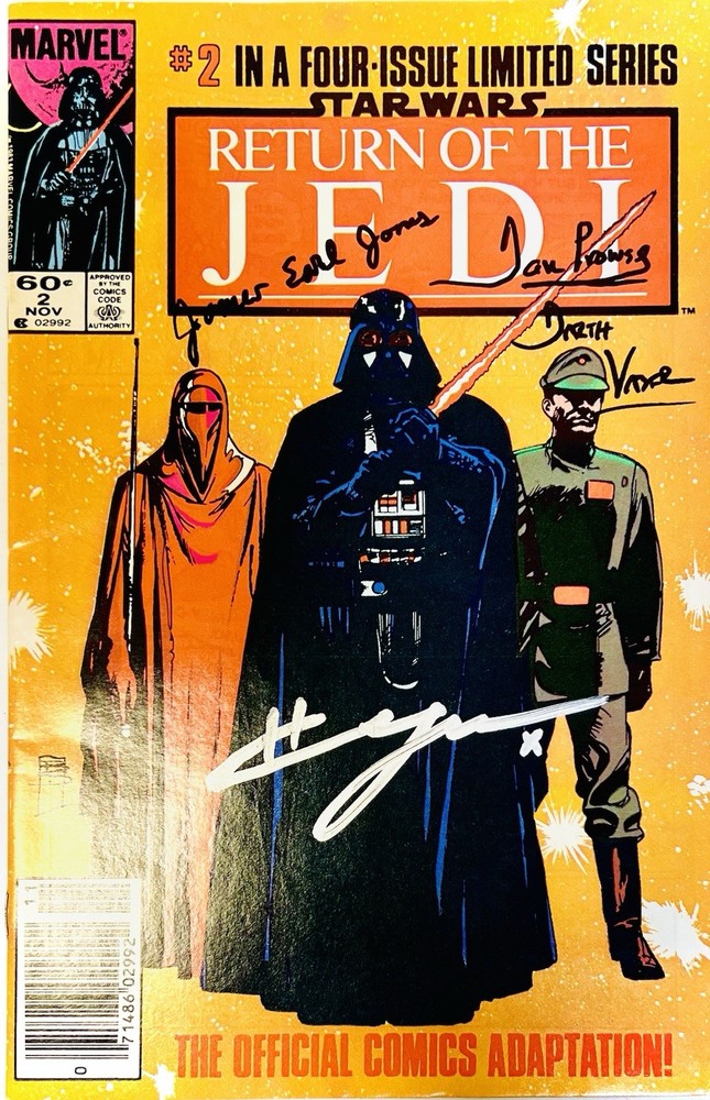 Star Wars Return of the Jedi #2 1st App of Tessek Signed By Hayden, Prowse, JEJ