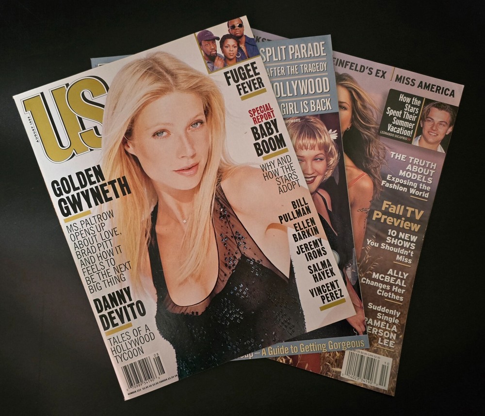 US Magazine Lot Of 3 1996-98 Gwyneth Paltrow Style '98 Demi Cameron Drew Jen VF+