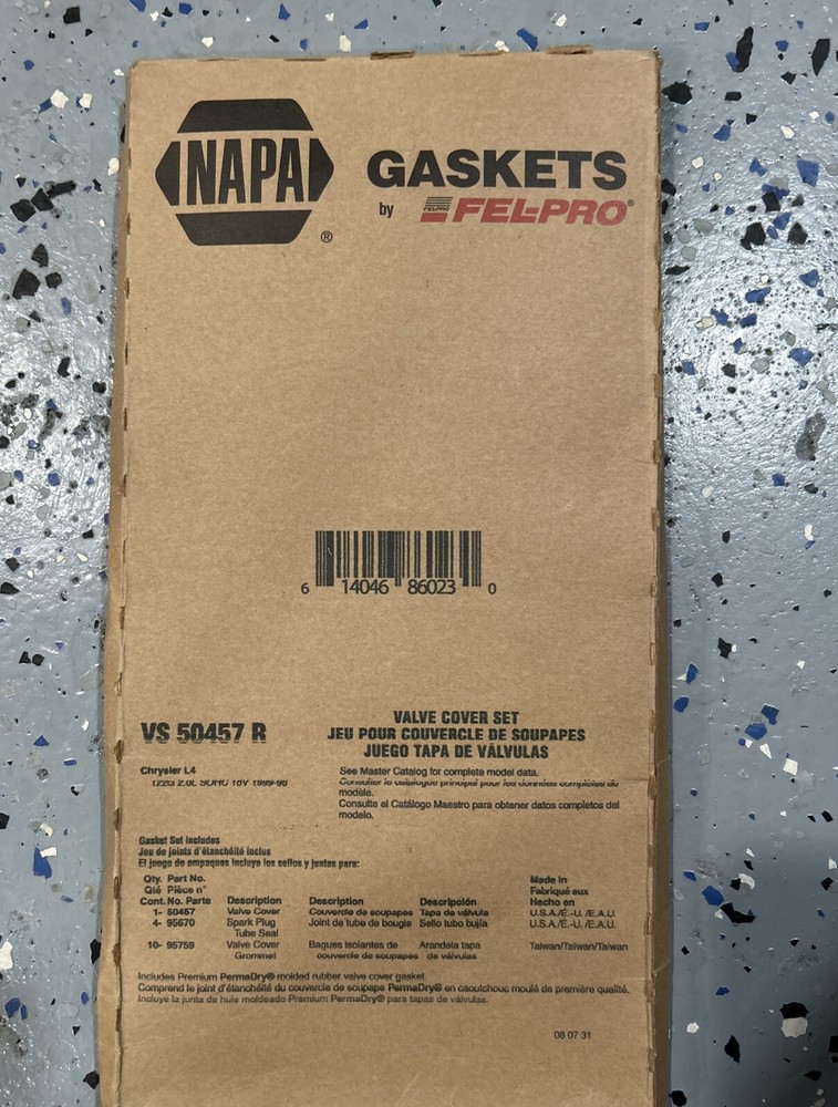 Engine Valve Cover Gasket Set Fel-Pro VS 50457 R