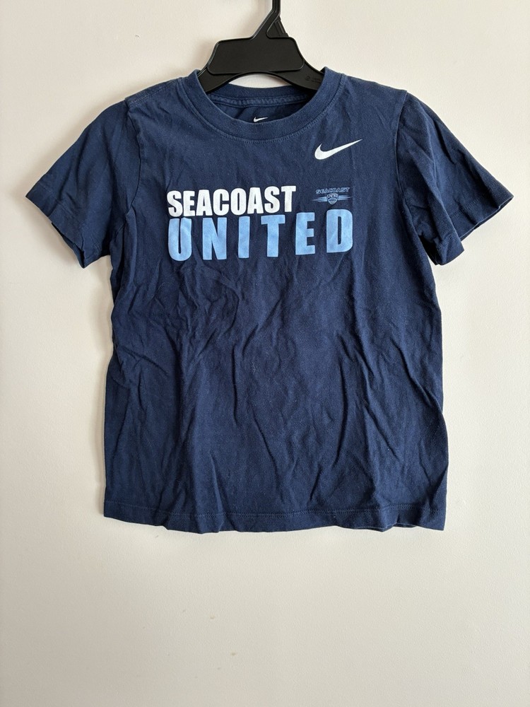 Nike Tee Kid Boys Seacoast United Nike Soccer Crewneck Short Sleeve Shirt Navy S