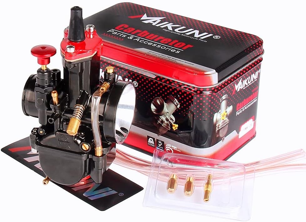 PWK Carburetor 21 24 26 28 30 32 34mm Racing Carb Universal 2T 4T 26mm, Black