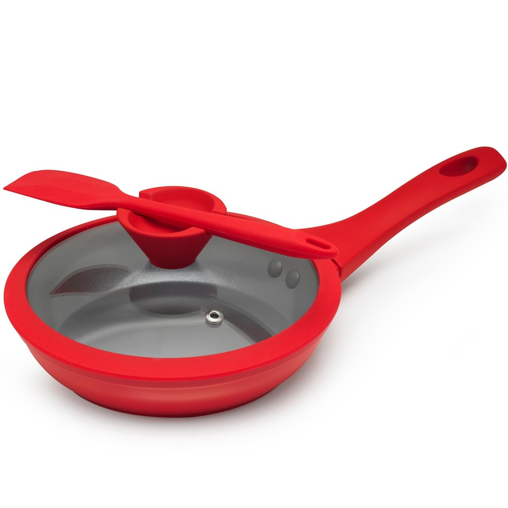 Ceramic Nonstick Frypan Skillet, 7 inch Nontoxic Fry Pan with Ergonomic Handl...