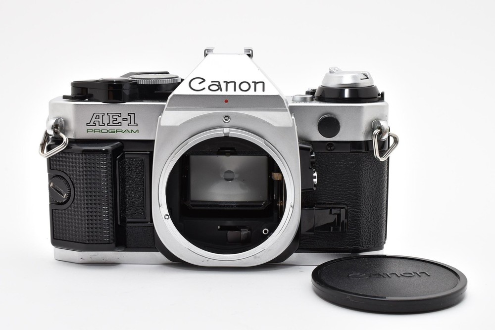 [MINT] Canon AE-1 P Program 35mm SLR Film Camera Silver From JAPAN